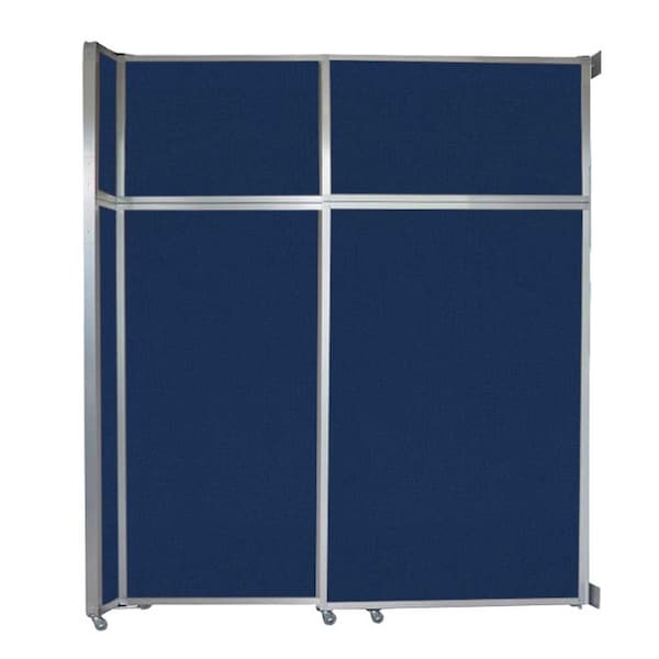 Operable Wall Sliding Room Divider 6'10" x 8'5-1/4" Navy Blue Fabric